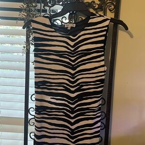 Jennifer Lopez zebra print dress size large with sexy back cut out